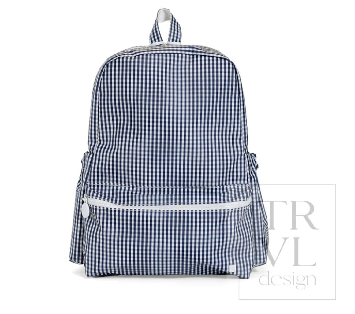 Backpack- Gingham Navy