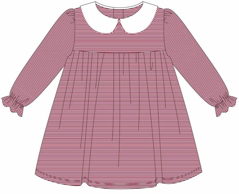 Lottie Dress - Red Stripe