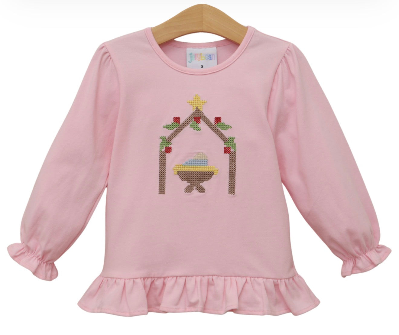 Away in a Manger Ruffle Top