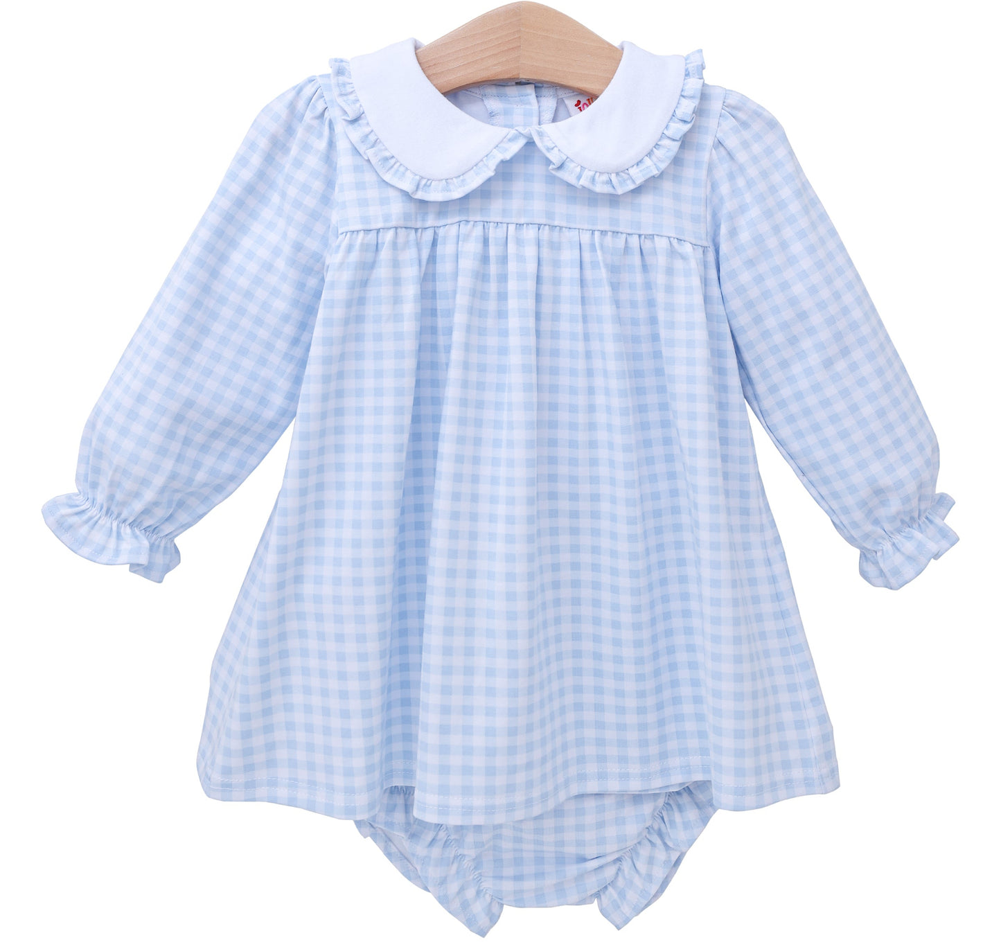 Catherine Diaper Set - Light Blue Windowpane