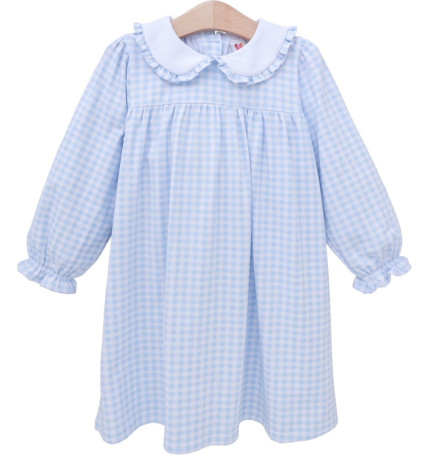 Catherine Dress - Light Blue Windowpane