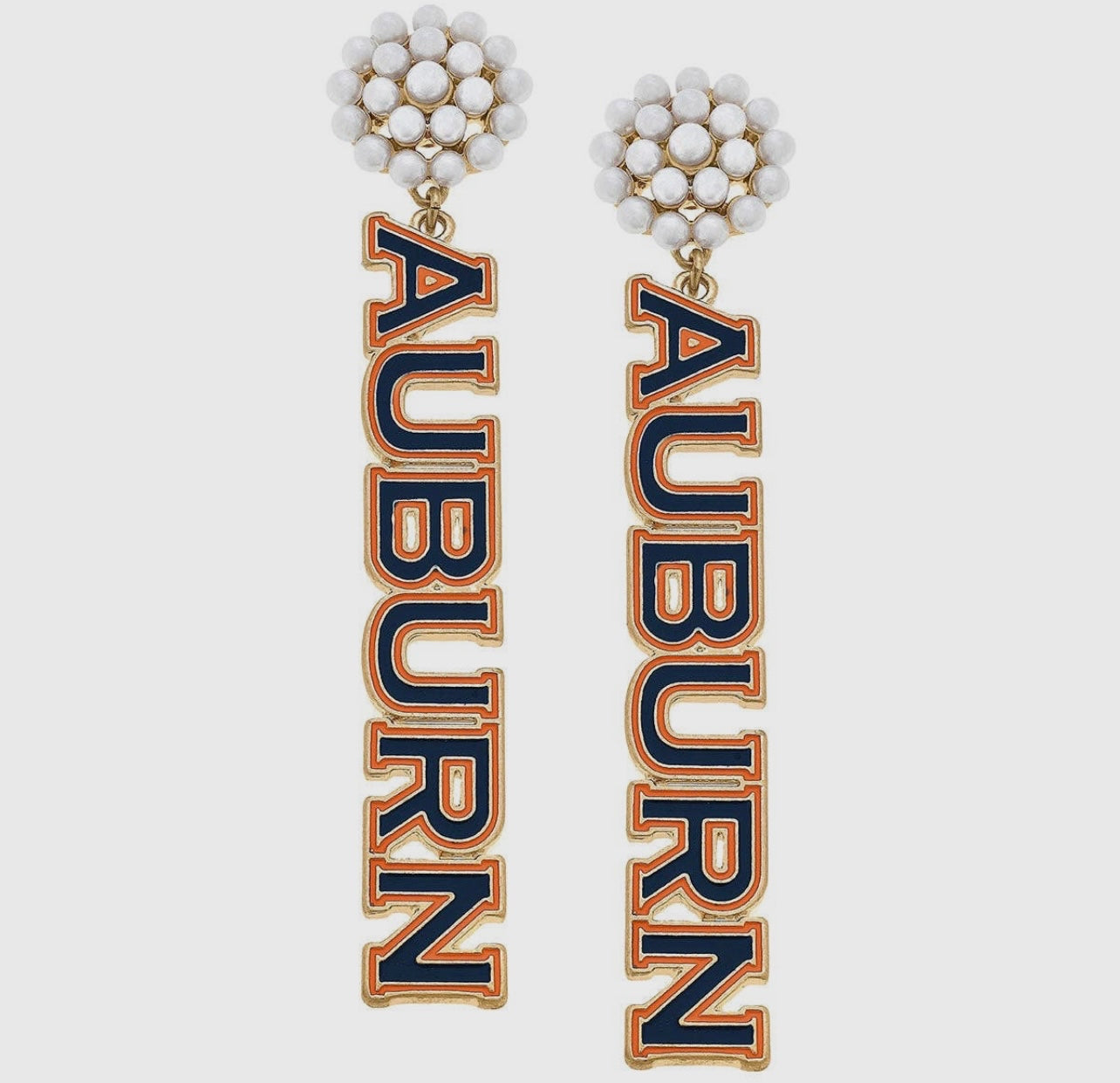 Auburn Pearl Cluster Earrings