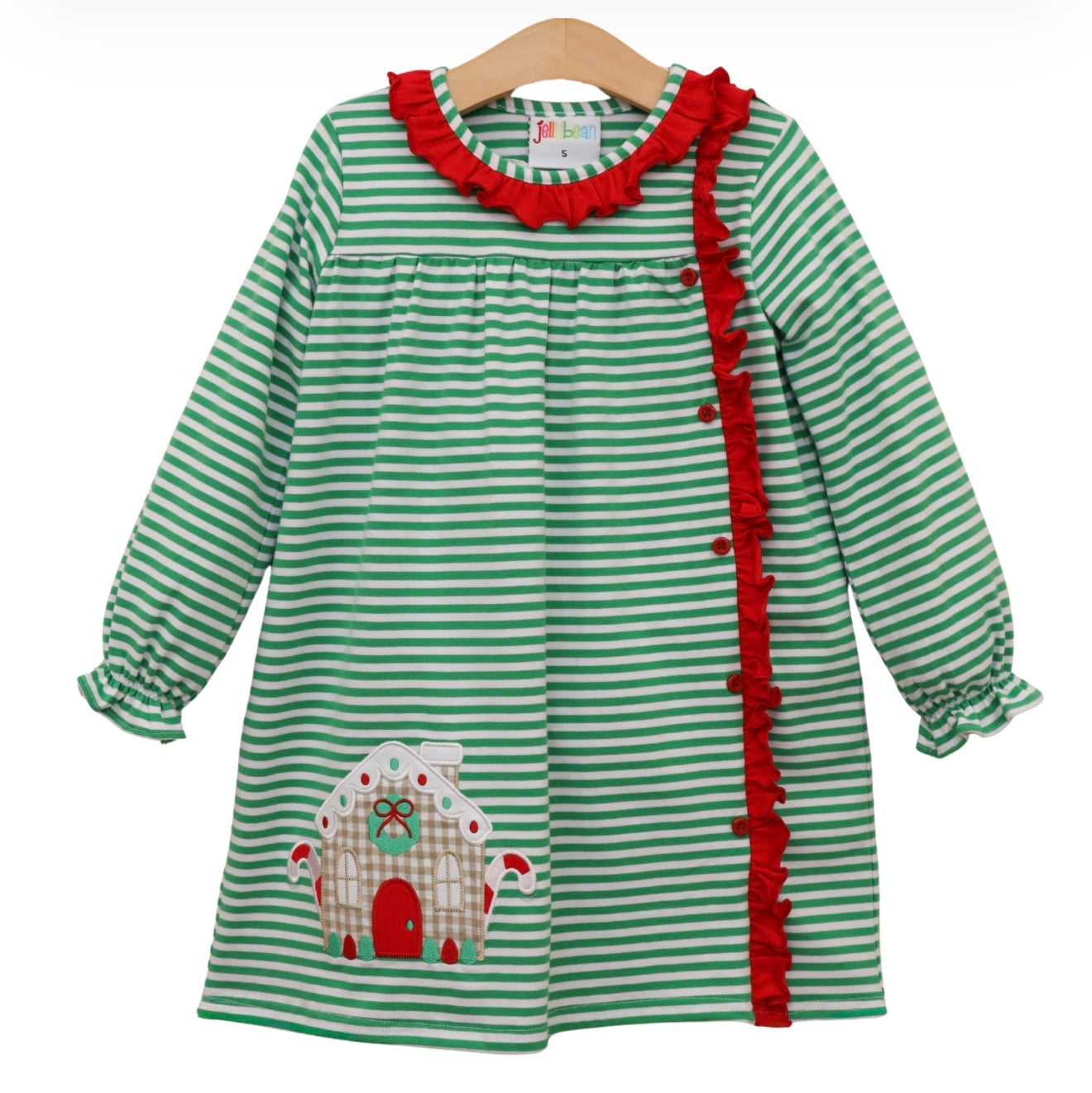 Christmas Cottage Ruffle Dress