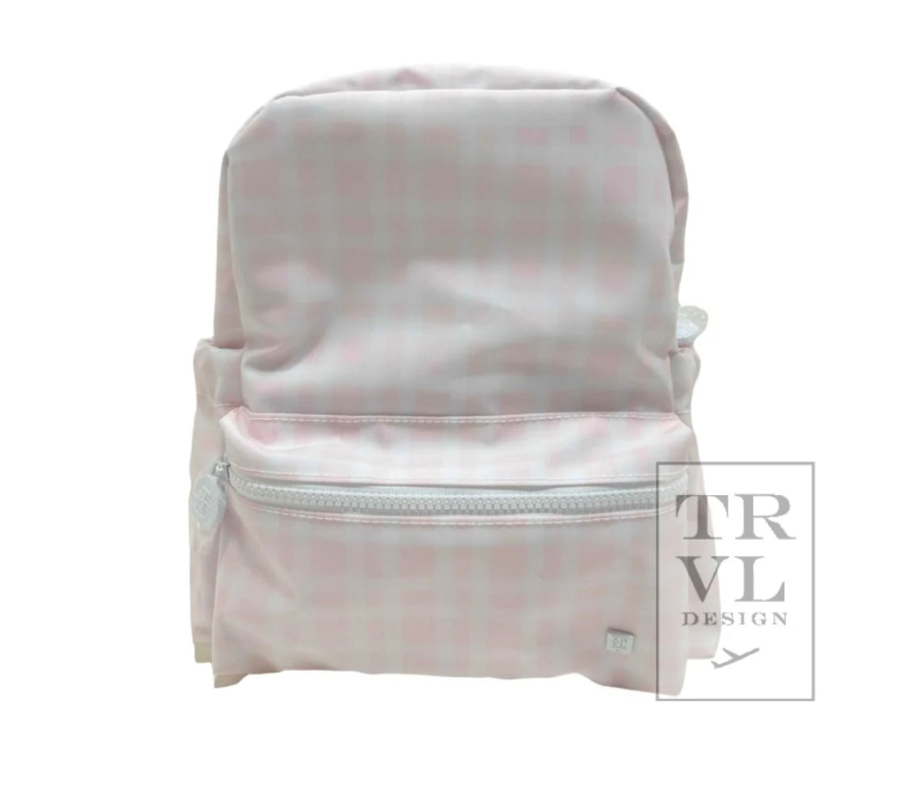 Mini Backpack - Pimlico Plaid (Pink & Blue) – Proper Peach Monograms