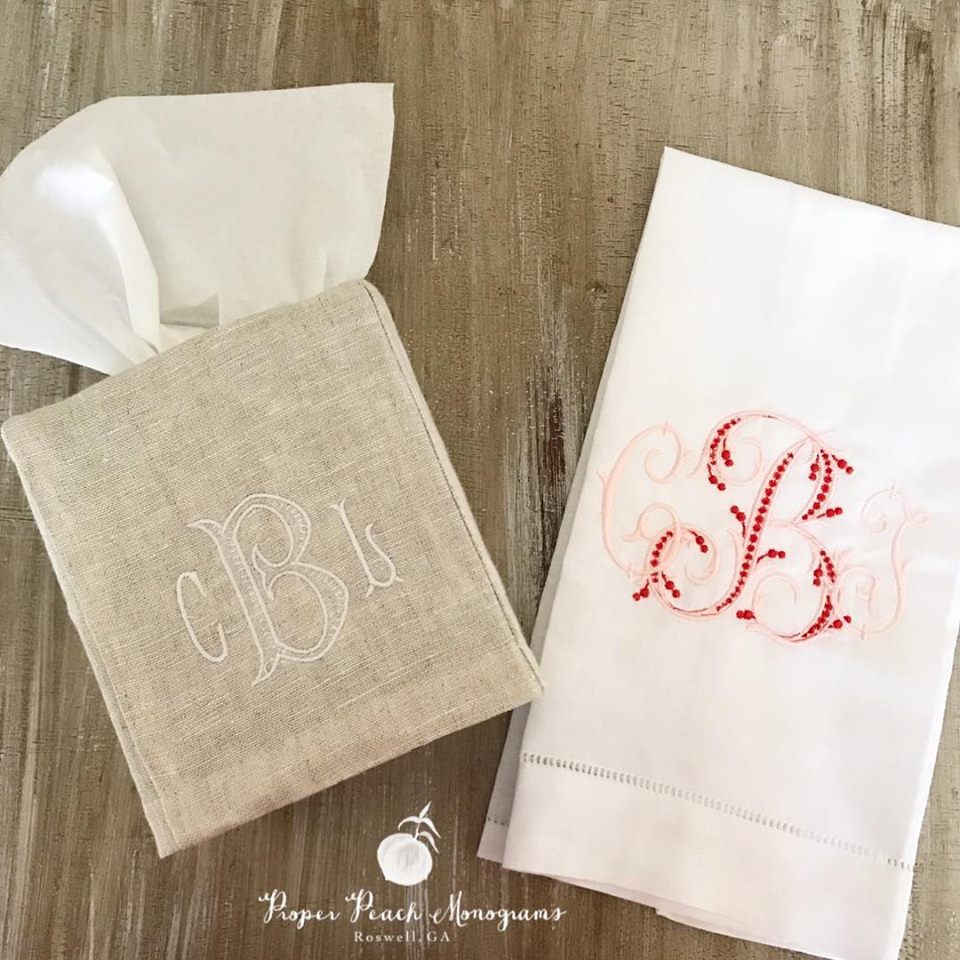 Linen Tissue Box Cover