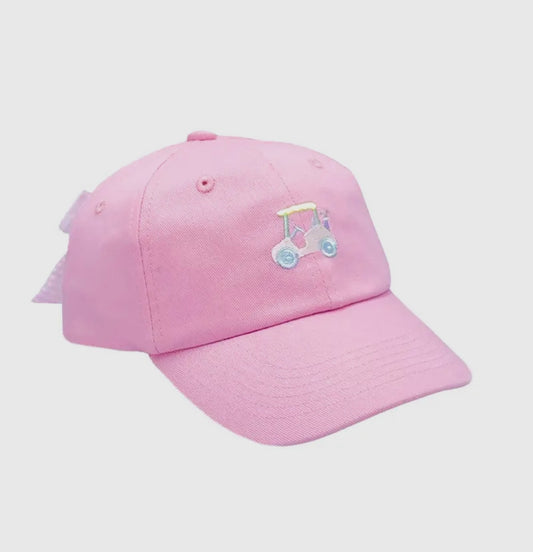 Girls Golf Cart Bow Hat