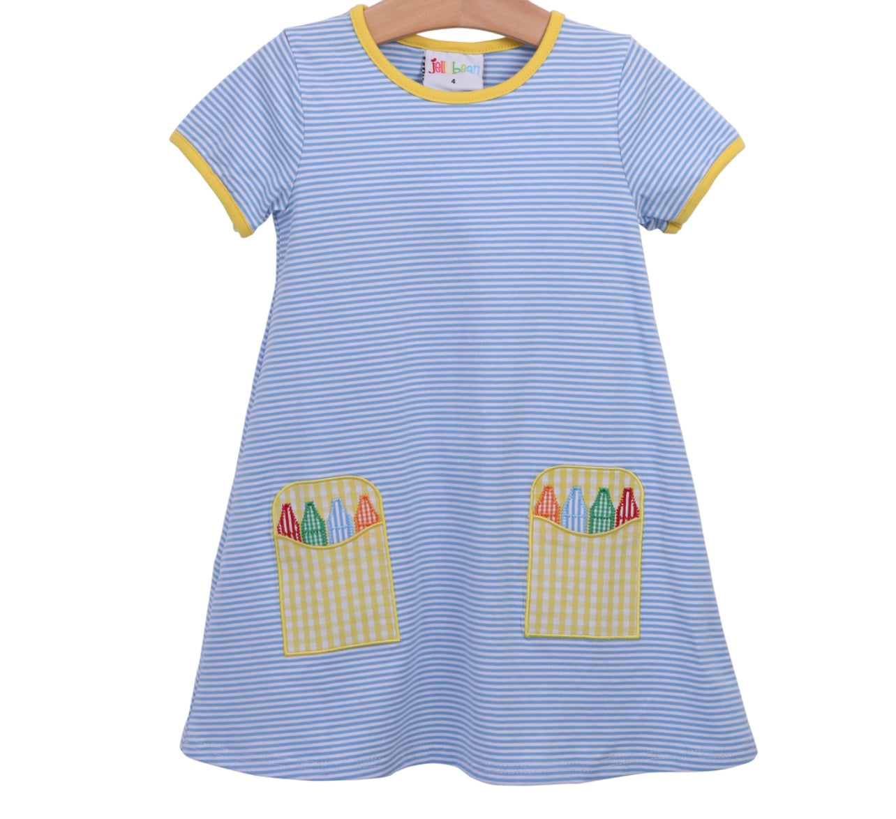 Crayon Pocket Applique Dress