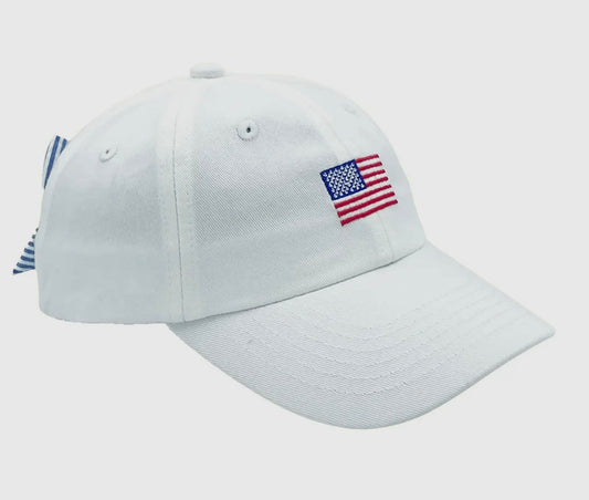 American Flag Bow Baseball Hat (baby)