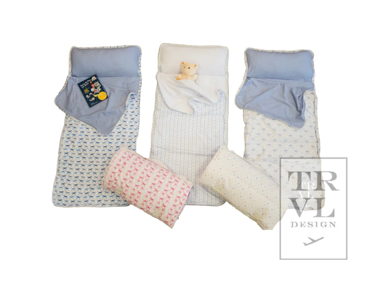 Rest Up! Nap Mat- Ribbon Floral Blue