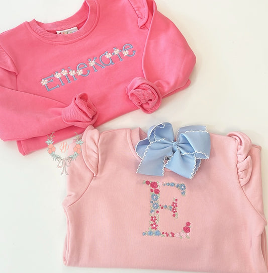 Ruffle Fleece Sweatshirt