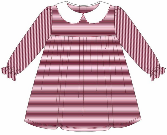 Lottie Dress - Red Stripe