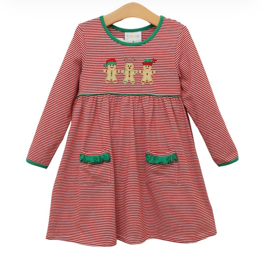 Santa's Sweet Helpers Ruffle Pocket Dress