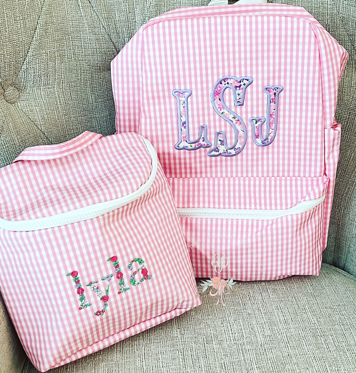 Backpack- Pink Gingham