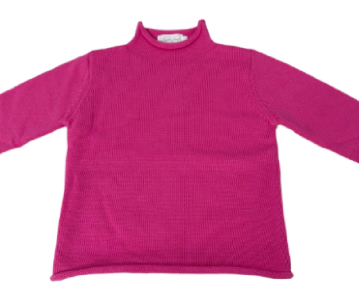 Hot Pink Rollneck Sweater