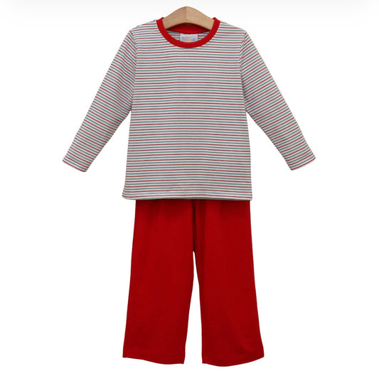 Christmas Candy Stripe Thomas Pants Set