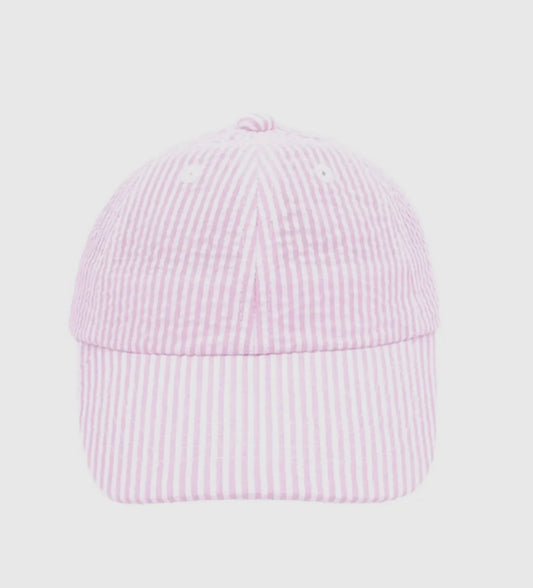 (1 left!) Pink Seersucker Hat (baby)