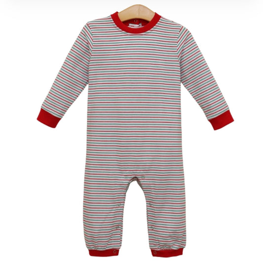 Christmas Candy Stripe Thomas Romper