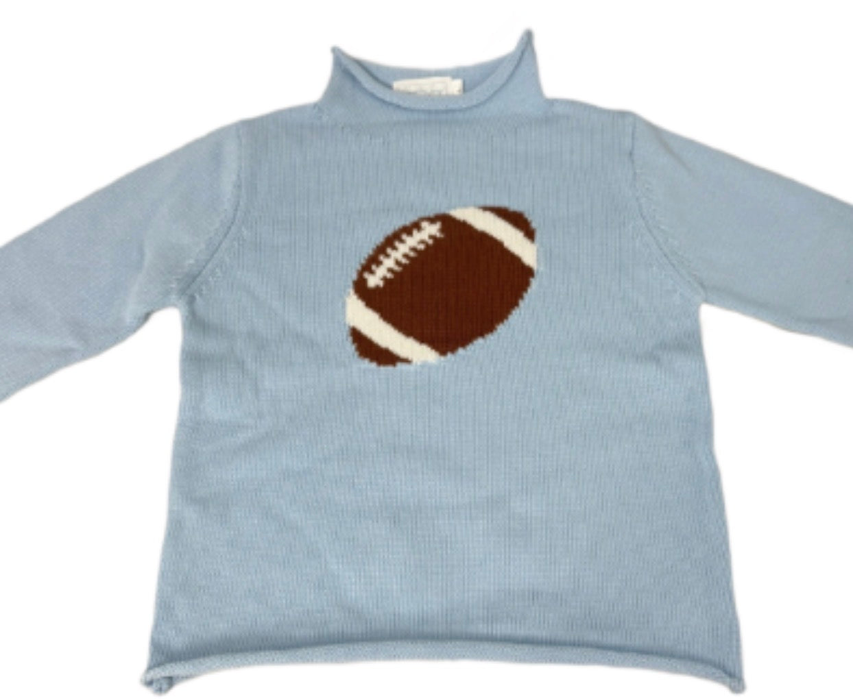 Knit Football Rollneck Sweater