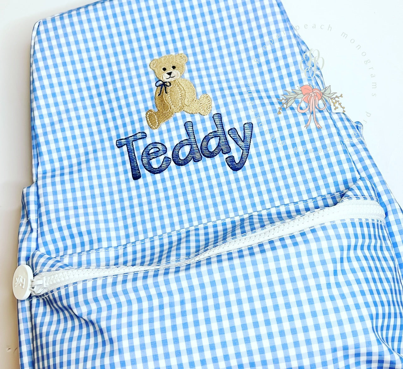 Backpack- Sky Gingham