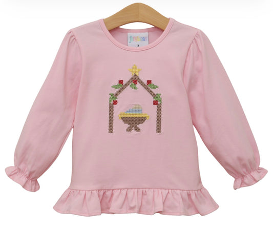 Away in a Manger Ruffle Top