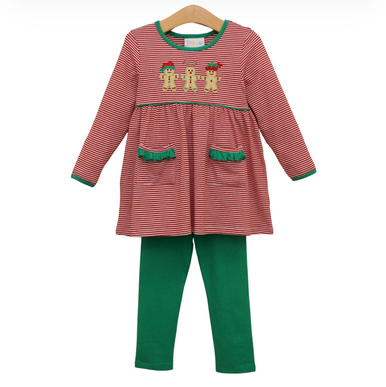 Santa's Sweet Helpers Ruffle Pants Set