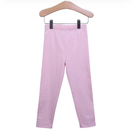 Leggings- Light Pink Stripe