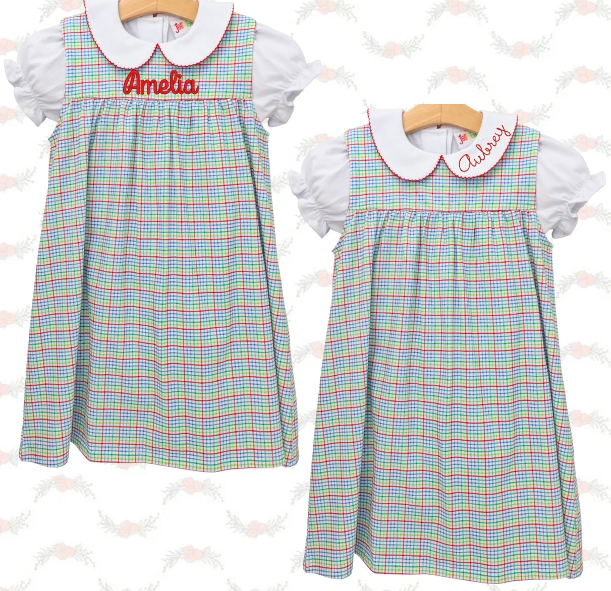 Primary Plaid Jumper Set