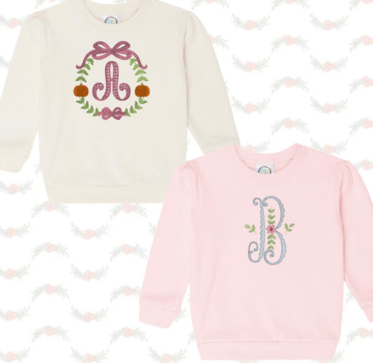 Girls Puff Sleeve Sweatshirt (Coming soon!)