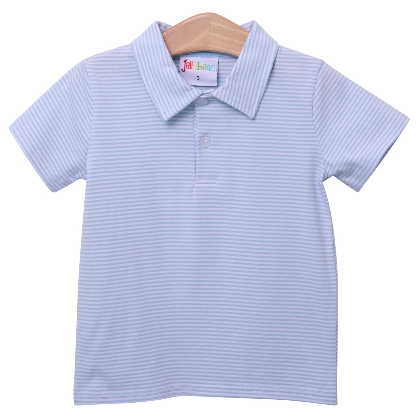 Michael Polo Shirt - Light Blue Stripe