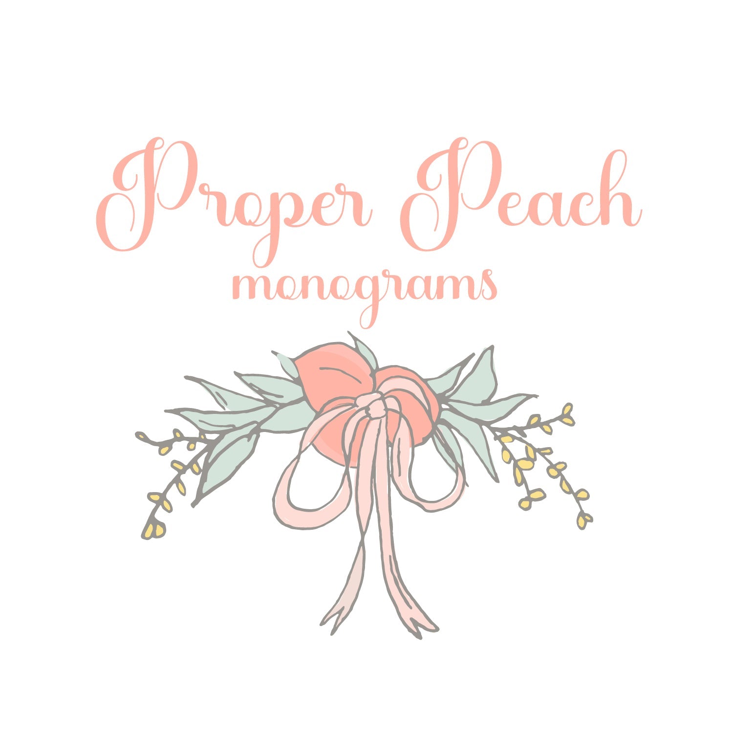 Proper Peach Monograms 