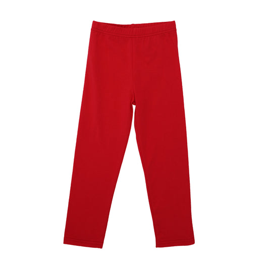 Straight Leg Leggings - Red