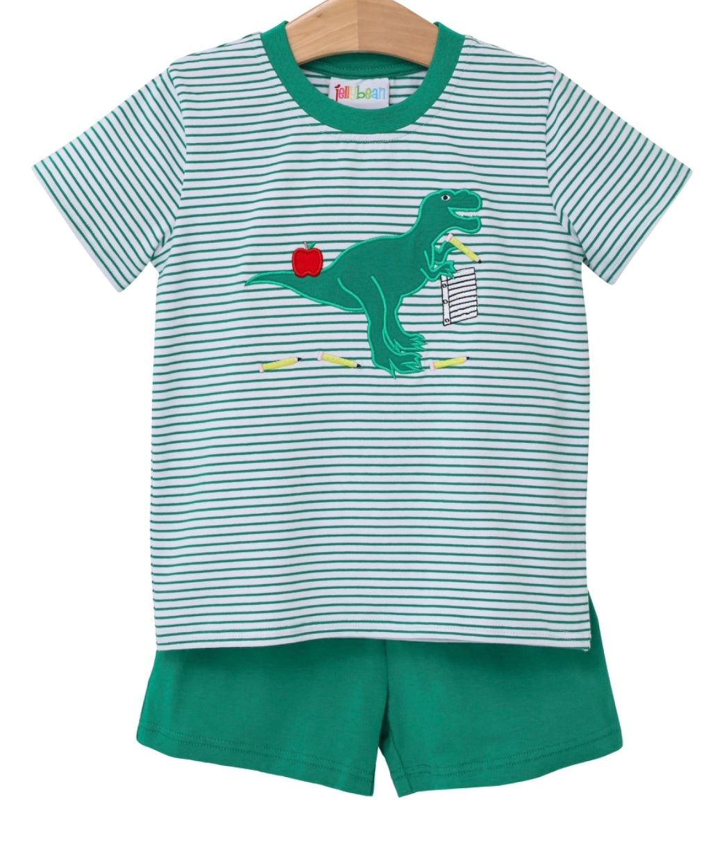 Back to School Dino Short Set