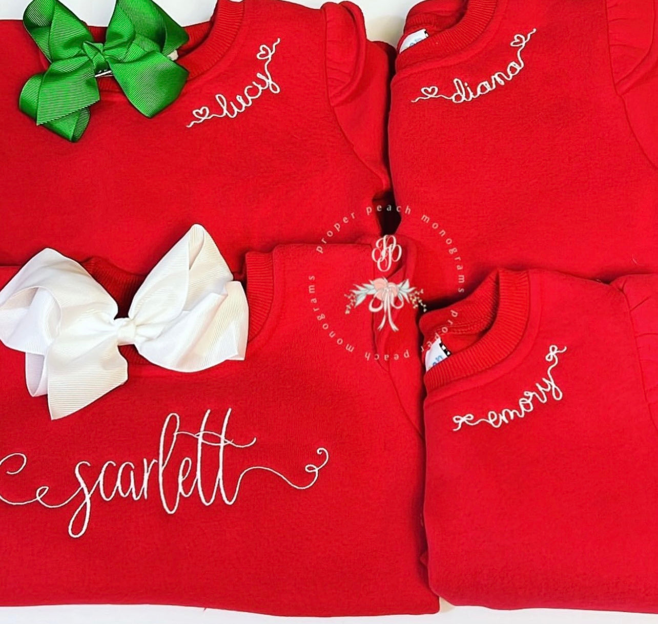 Ruffle Sweatshirt- Red