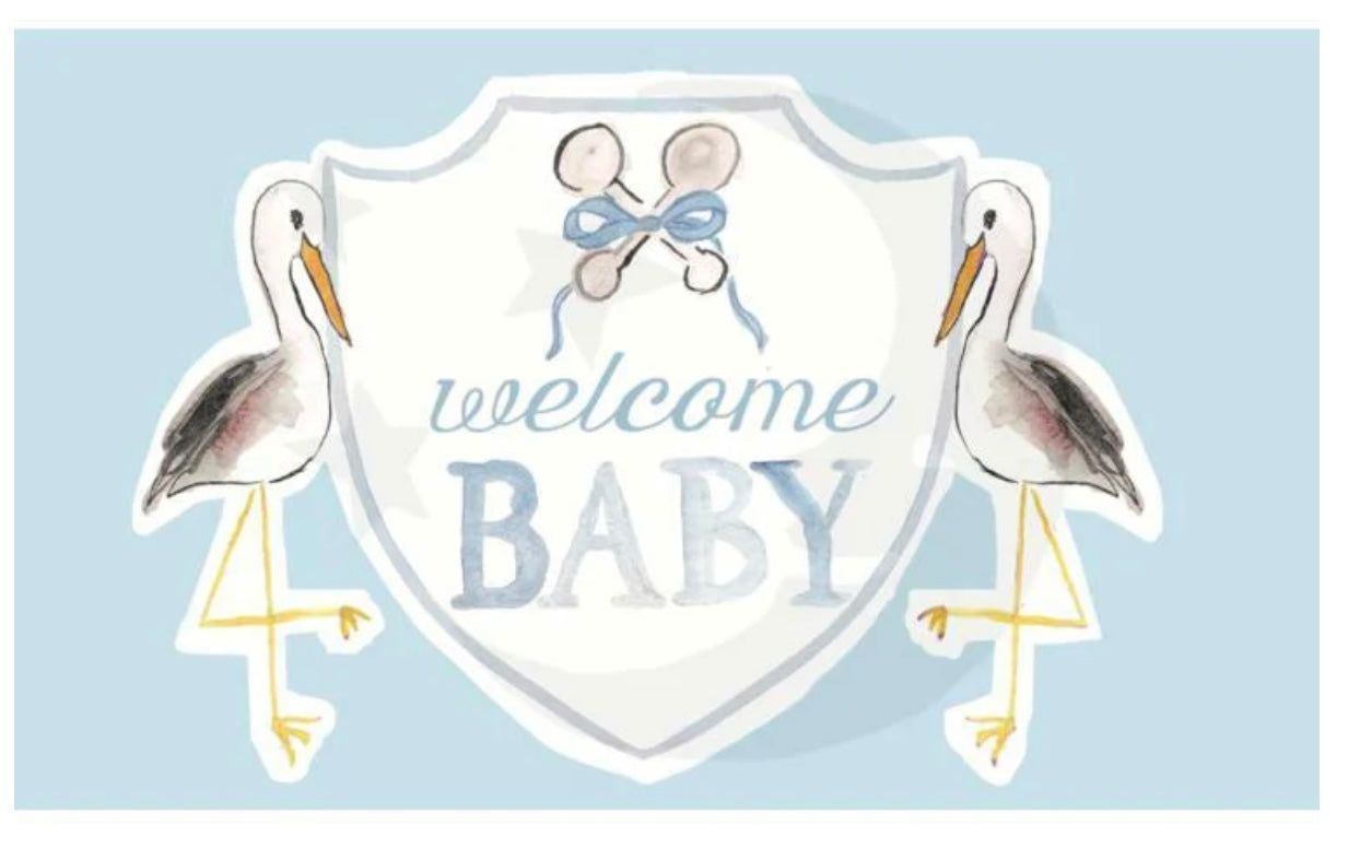 “Welcome Baby” Stork Flag